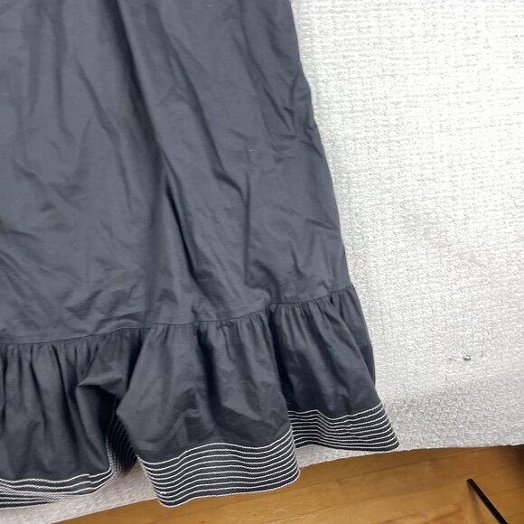 Sabina Musayev Black Ruffle Mini Dress V Neck Black / White Summer Sz S - Picture 13 of 16